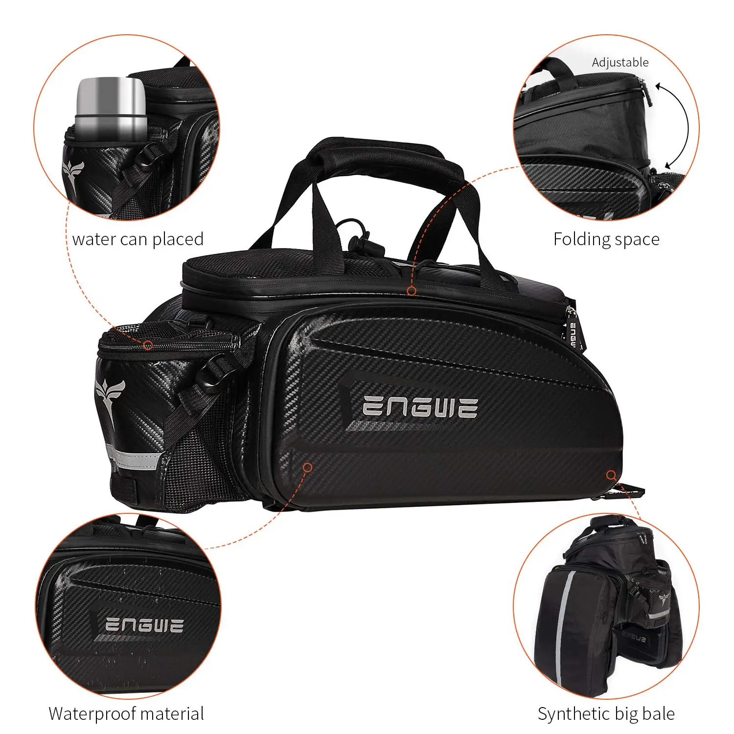 Borsa Portabiciclette Engwe Grande Con (17-35L) Capacità Bici Da Ciclismo Impermeabile Per Ep-2 | Ep-2 Pro |