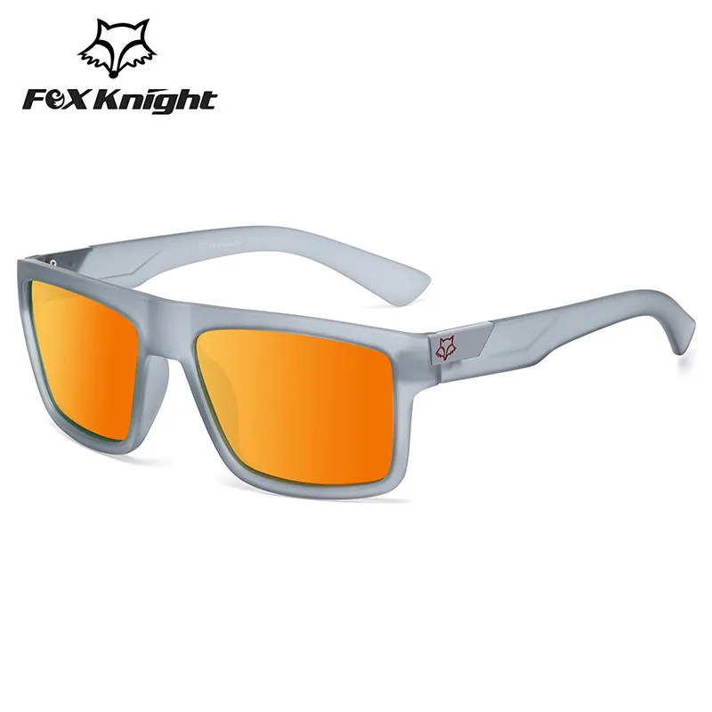Fox knight new Outdoor sports square sunglasses women men 2022 high quality aesthetic cycling glasses retro mirror_voghion.com