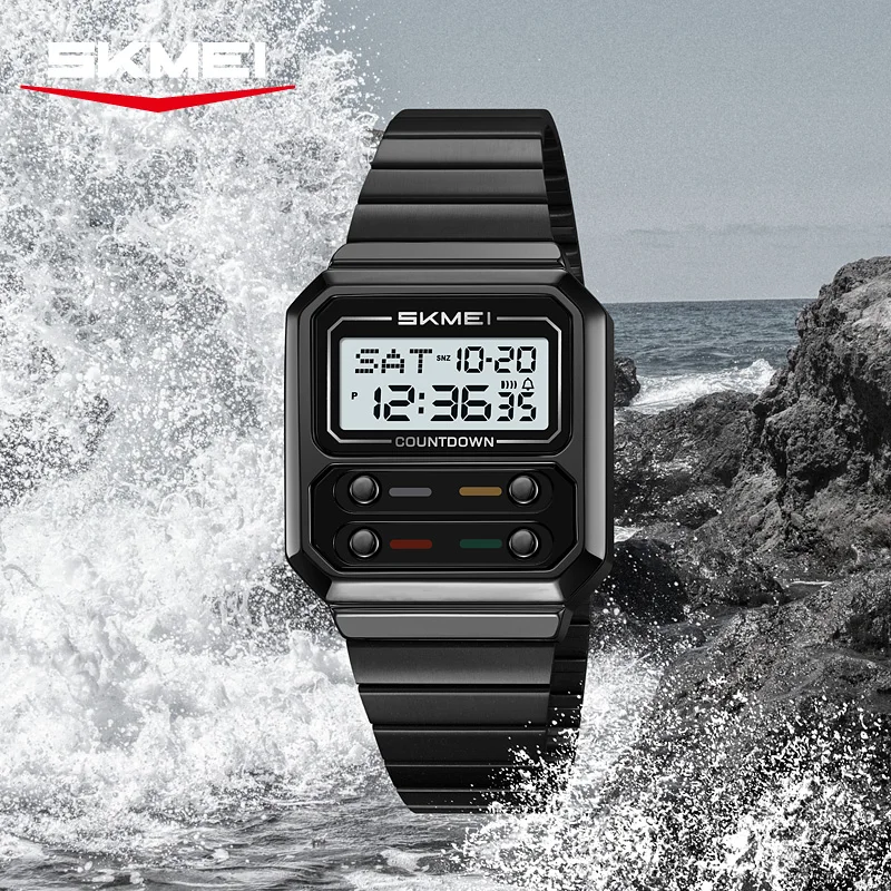 Luxury Waterproof Shockproof Mens Wristwatches Countdown Stainless Steel Digital Watch For Men Relojes Para Hombre_voghion.com