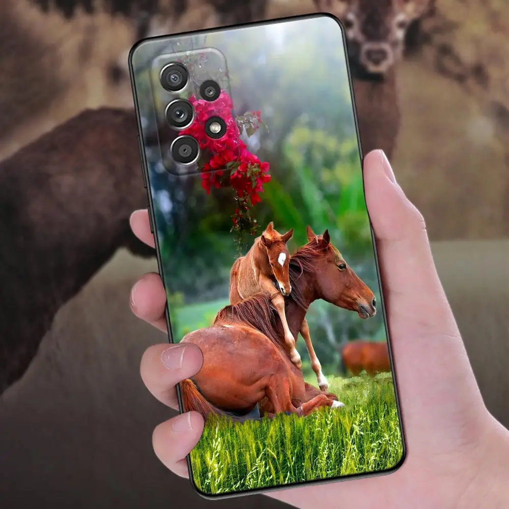 Horses Galloping Design Phone Cover