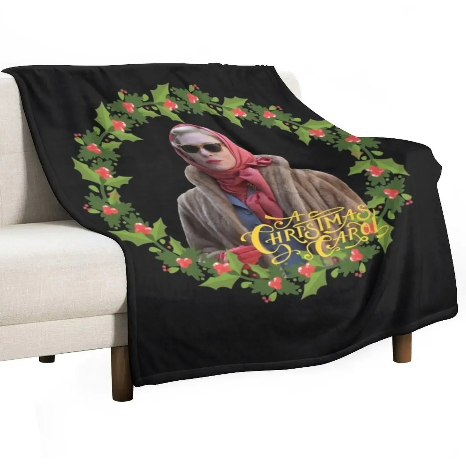 

christmas carol Throw Blanket Sofas Flannel Fabric Polar Decorative Sofa Blankets