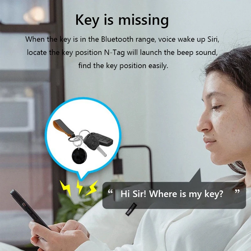분실 방지 알림 장치, Apple Find My 앱과 함께 작동, 방수 휴대용 스마트 트래커 아이템 파인더, 노인 어린이 애완 동물 아이템 로케이터