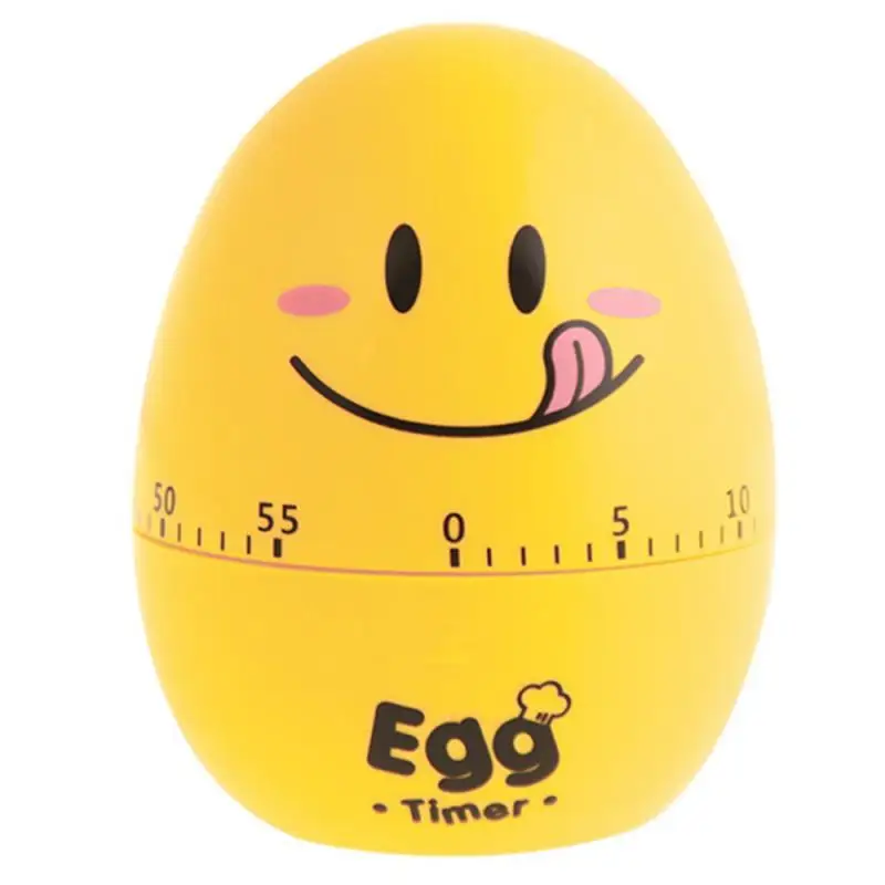 1~10PCS Cartoon Egg Shaped Timer Manual Kitchen Timer Manager Mechanical Rotating Alarm Reminder For Cooking Sports Study images - 6