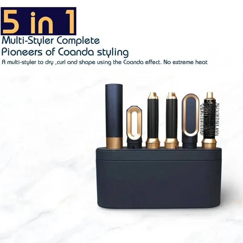 2024 New 5 in 1 Hair Dryer Kit Air Hot Comb Set Professional Curling Iron Hair Straightener Styling For Dyson Airwrap 6