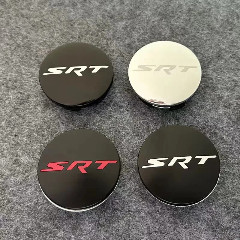 SRT Wheel Center Caps 4pcs 63mm For Dodge Nitro Caliber Challenger Charger Journey Caravan Durango Chrysler 300