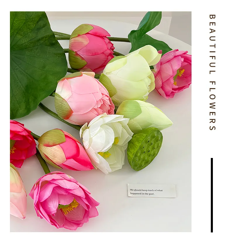 80 cm künstliche Lotusblätter, künstliche Blumenornamente, Zuhause, Wohnzimmer, Blumenarrangement, Dekoration – Detail 11