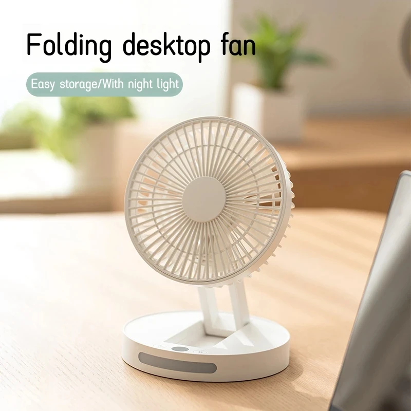 

3600mAh Household Dual Use Foldable Fan Small Fan USB Charging Home Dormitory Silent Big Wind Desktop Mini Portable Electric Fan