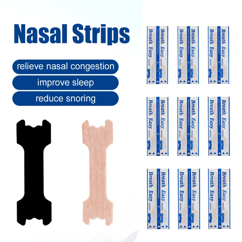 10/50/100/200PCS Extra Strength Nasal Strips For Adults Better Sleep Non-Invasive Anti Snoring Breathing Nose Patch_voghion.com