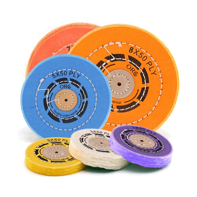 

Полировальное колесо ORO Muslin Buff, 6 шт./упаковка, высококачественное хлопковое полировальное колесо, 2,5 дюйма, 3 дюйма, 4 дюйма, 50 слоев, золотое, серебряное полировальное колесо