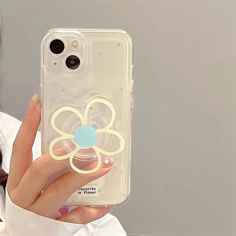 Charming Floral Phone Case with Holder and Air Cushion Protection
