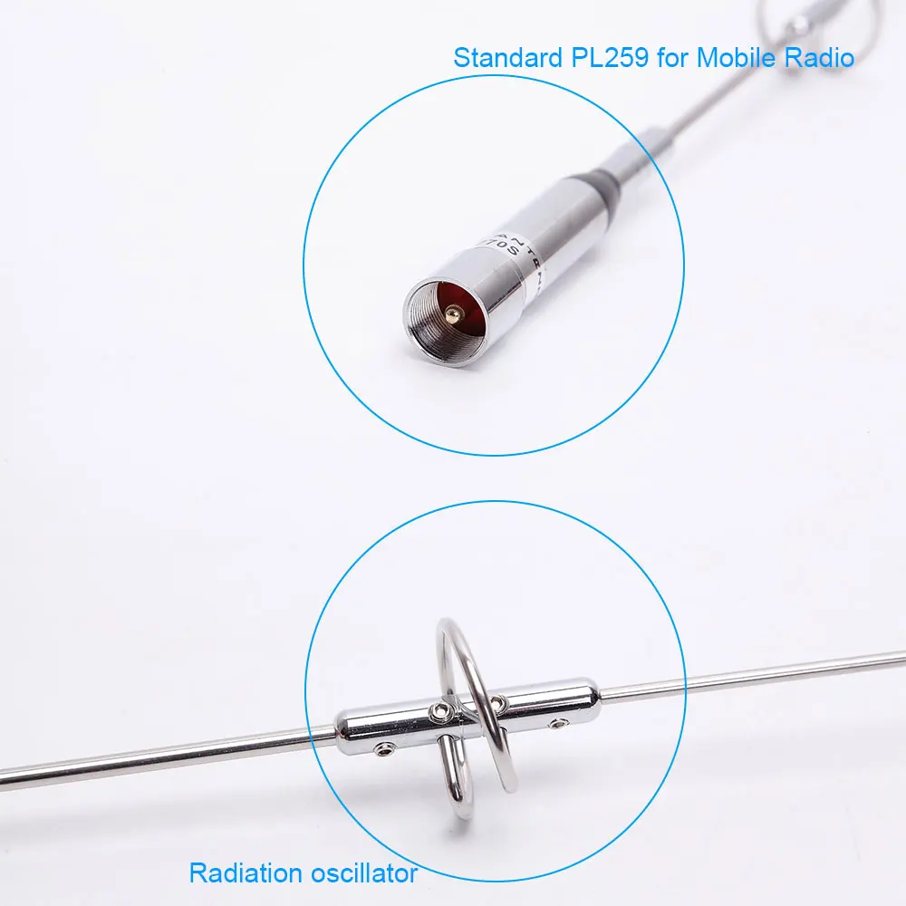 NAGOYA NL-770S Dual band Mobile Radio Antenna VHF/UHF 144/430MHz 150W 2.15 / 3.0dBi Car Radio Antenna PL259 Connector