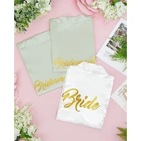 10 Pcs Women Bride Kimono Robe Embroidered Getting Ready Satin Bridesmaid Robes for Wedding Party Bridal Shower - Image 2