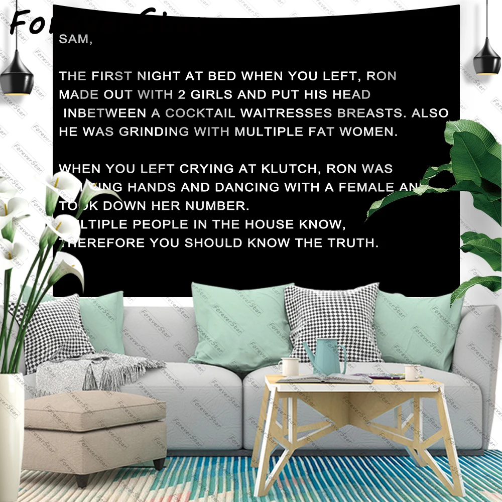 

Letter To Sammy Tapestry On The Wall Tapestry Funny Hippie Tapestries Room Decora Aesthetic Decor Hanging Home Textile Garden
