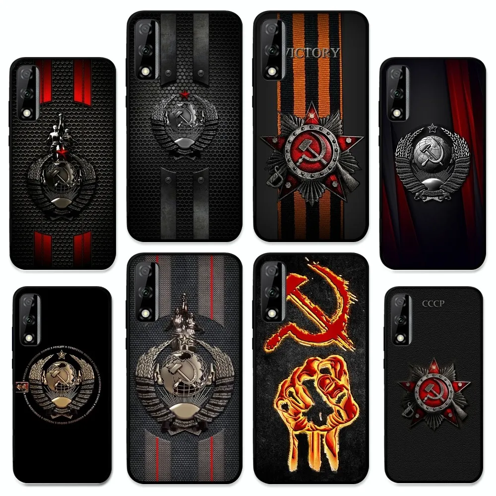 

Vintage USSR CCCP Phone Case For Huawei Y9 6 7 5 Prime Enjoy 7s 7 8 plus 7a 9e 9plus 8E Lite Psmart Shell