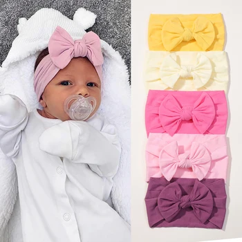 5Pcs/Set Baby Headband Cute Bowknot Newborn Girls Hair Band Soft Elastic Kids Hair Accessories 1