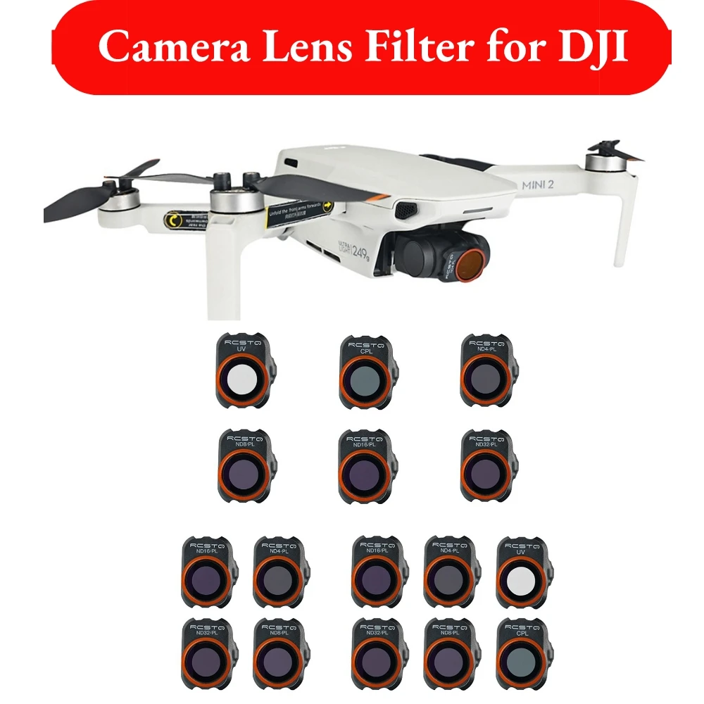 1/4/6pcs New Dji Mini 2 Camera Lens Filter For Dji Mavic Mini 1/2/se Drone Filter Set Uv Nd Cpl