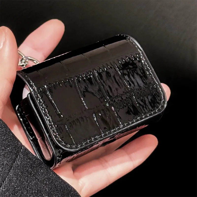 Stylish Simple Crocodile Print Headphone Cover for Apple Airpods 1/2 Pro Pro2 3 4 Personalized Leather Headphone Protective Case