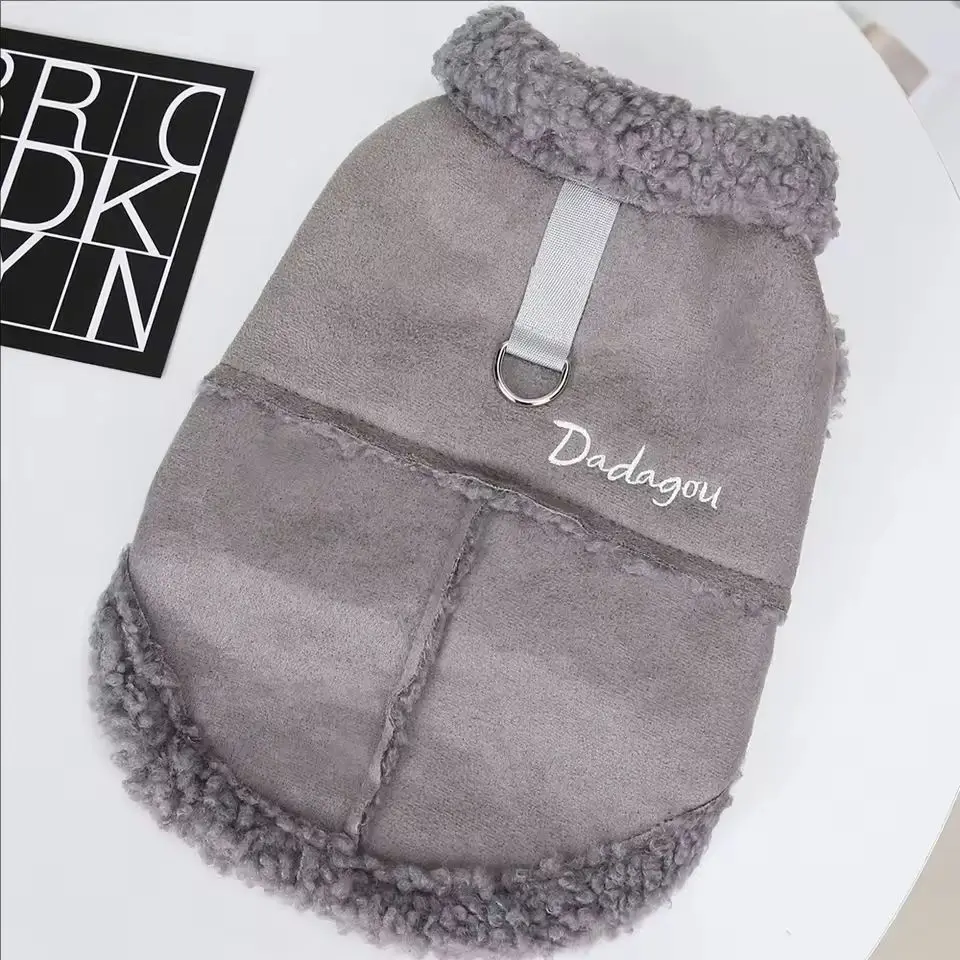 Britischer Stil Hundejacke Lammfleece Winter Warme Hundekleidung für kleine Hunde Welpenkostüm Chihuahua Mantel Haustier Mops Yorkie Outfits – Detail 8