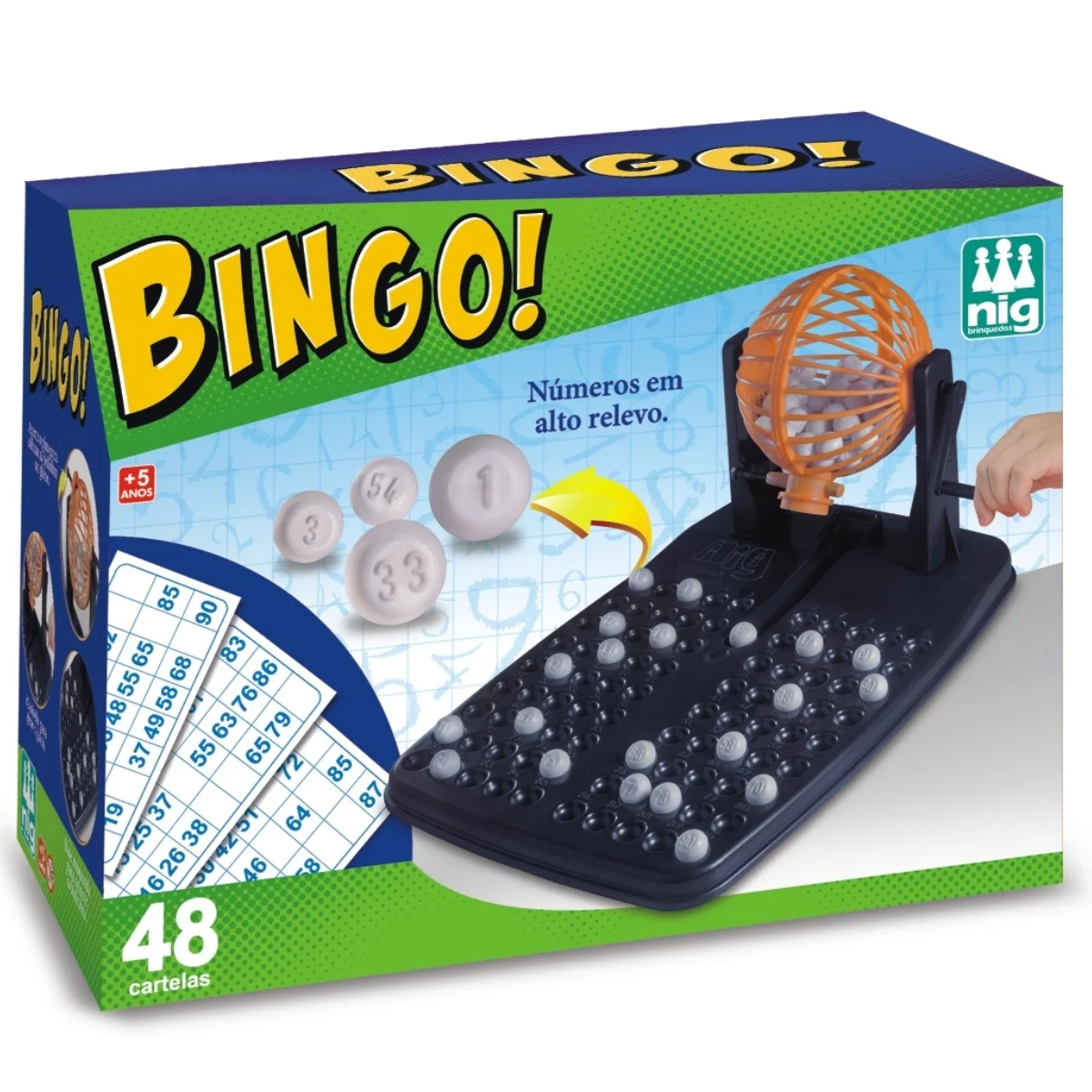 Jogo Infantil Bingo 48 Cartelas Kepler Brinquedos