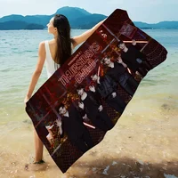 Kpop T-TOMORROW X TOGETHER TXT Beach Towel Cartoon Summer Large Bath Pool Beach Towel Microfiber Absorbent For Swimming Travel 1