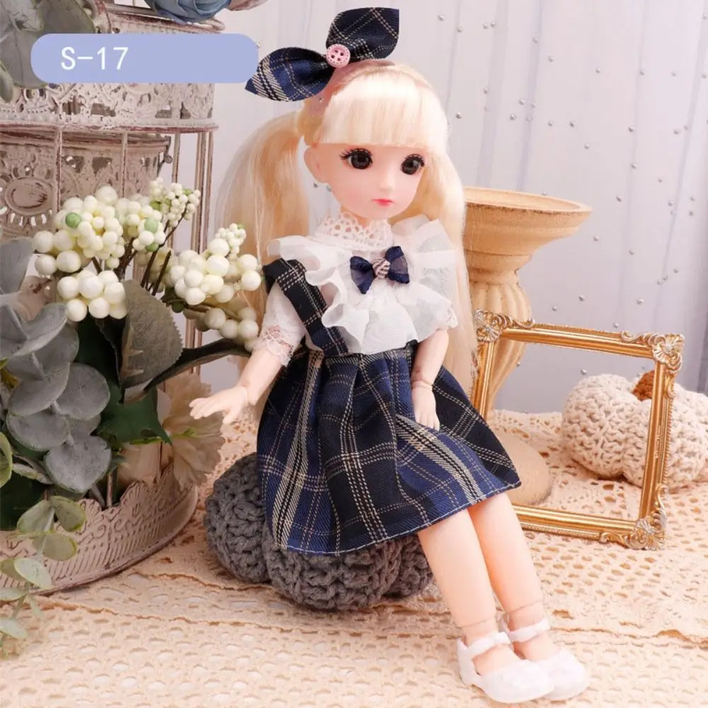 1/6 bjd Puppen für Mädchen Klapp puppe 30 cm mit Kleidung blonde braune Augen Gelenks pielzeug für Kinder kugelförmige gemeinsame Spiels ets