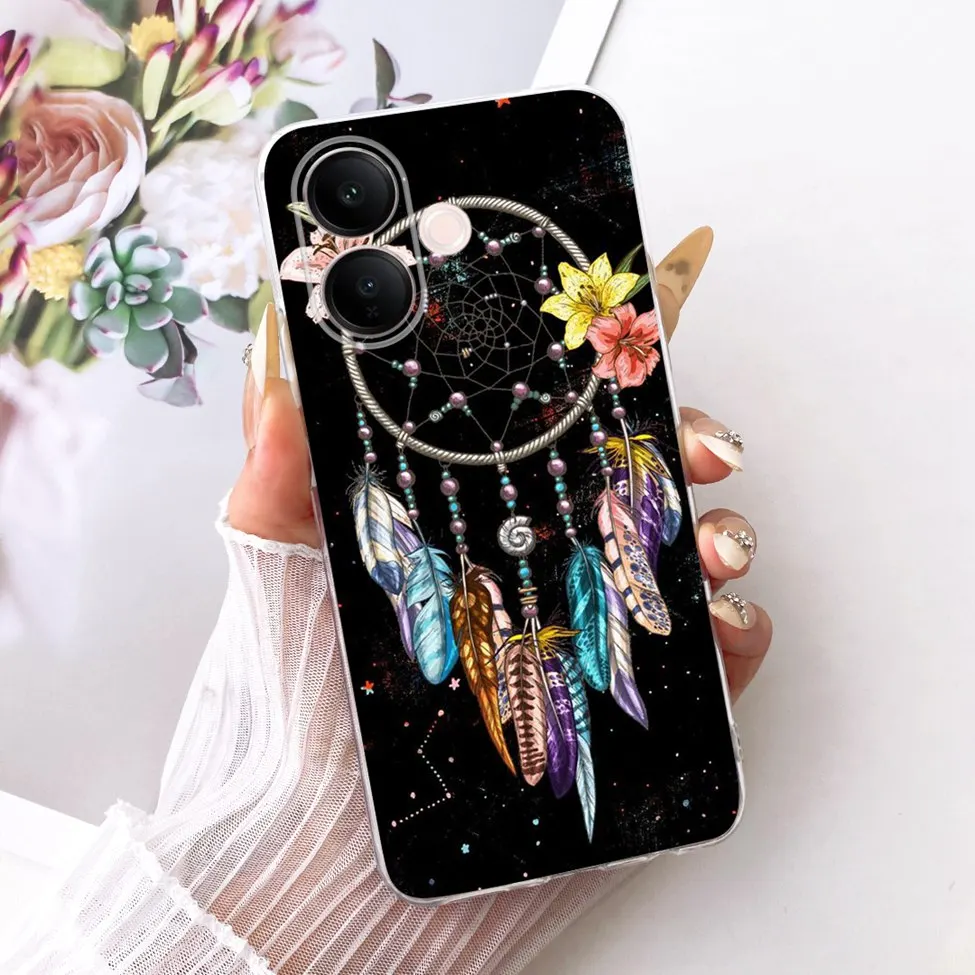 Clear Luxury Cute Cat & Butterfly Painted Case