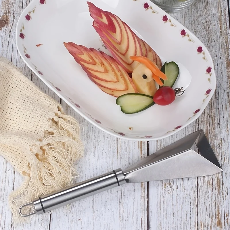 Stainless Steel Fruit and Vegetable Slicer Apple Shaper Carving Knife Cucumber Disc Pattern Cutter