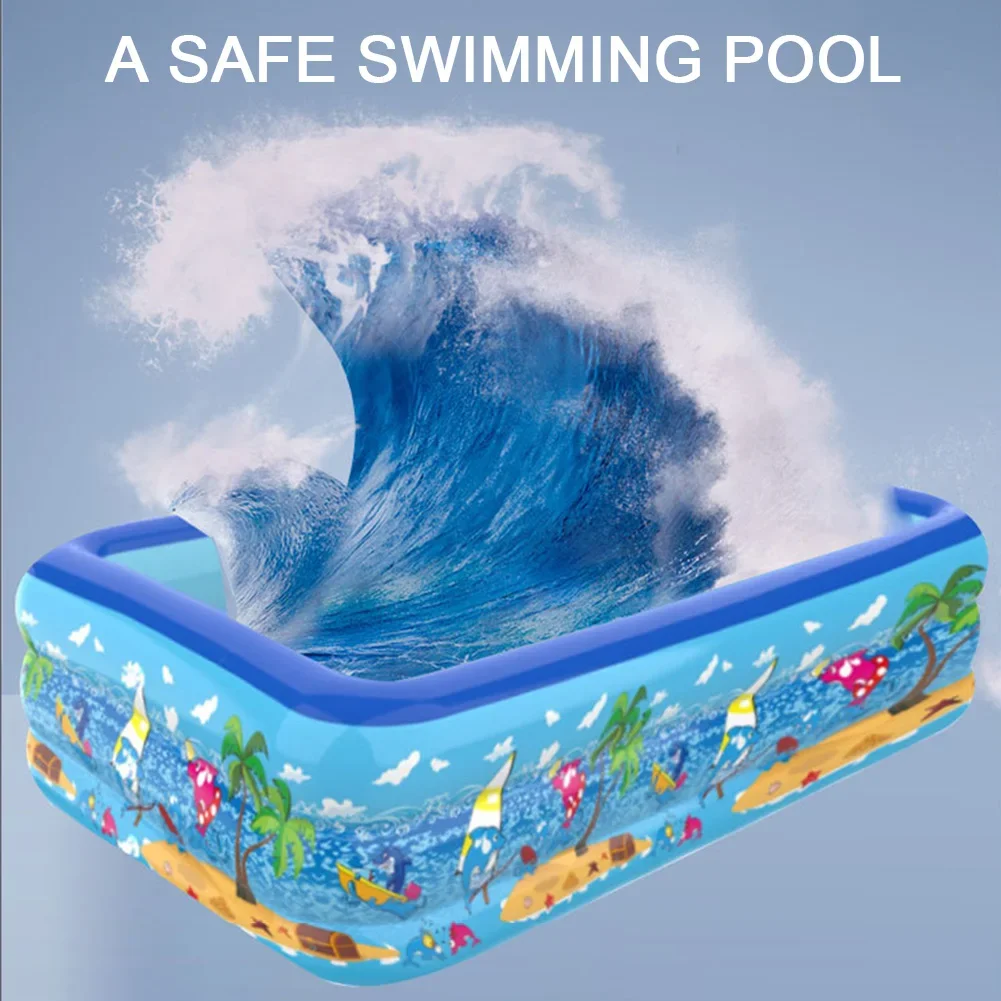 Inflatable Swimming Pool PVC Baby Bathtub Cartoon Pattern For Toddler Kids