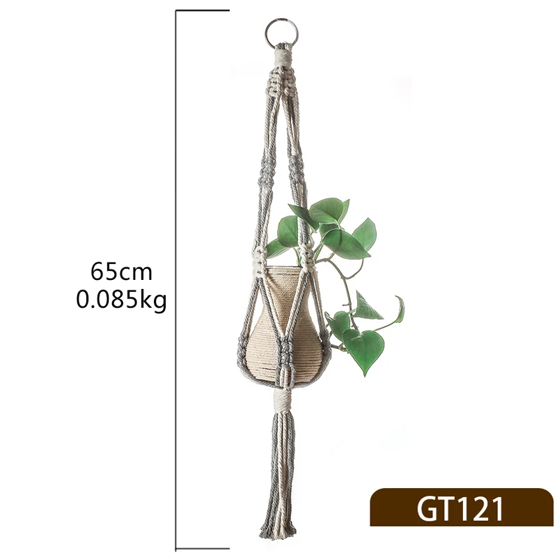 Hot Sales Hanging Basket 100% Handmade Macrame Plant Hanger Flower /Pot Hanger For Wall Decoration Vountyard Garden