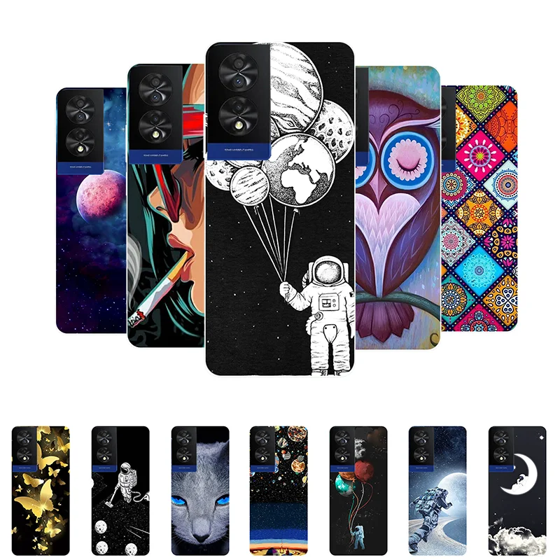 Per Tcl 40 Nxtpaper 4G Cover Tcl 40 Nxtpaper 6.78 "Funda Astronaut Custodia Morbida In Silicone Per Tcl40 Nxtpaper Etui