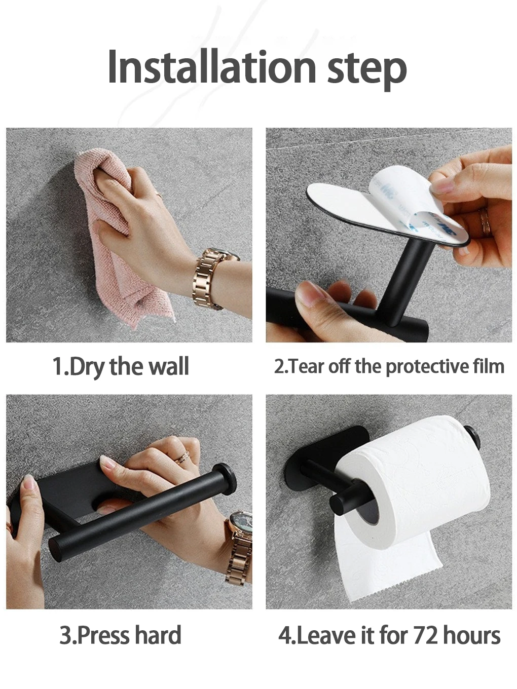 Adhesive Towel Ring Self Adhesive Hand Towel Ring Aluminum Rustproof Bathroom Holder Wall Mount