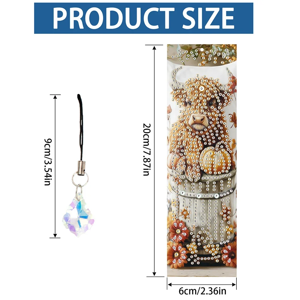 Diamond painting diamond art painting kit diamond painting set 4Pcs special shape flowers crows diamond painting bookmark kit