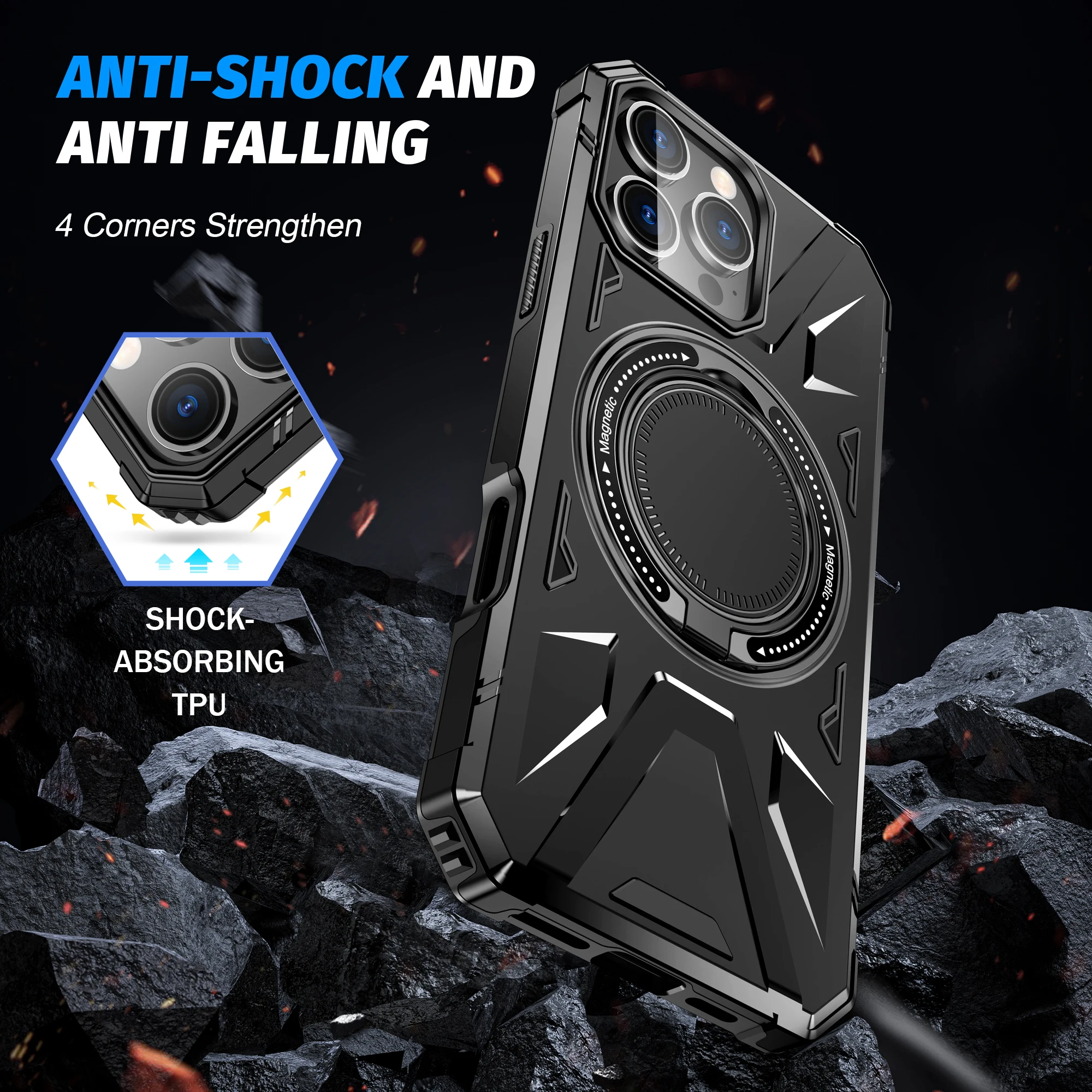 Enhanced Protective Phone Case with MagSafe Compatibility and Wireless Charging Support