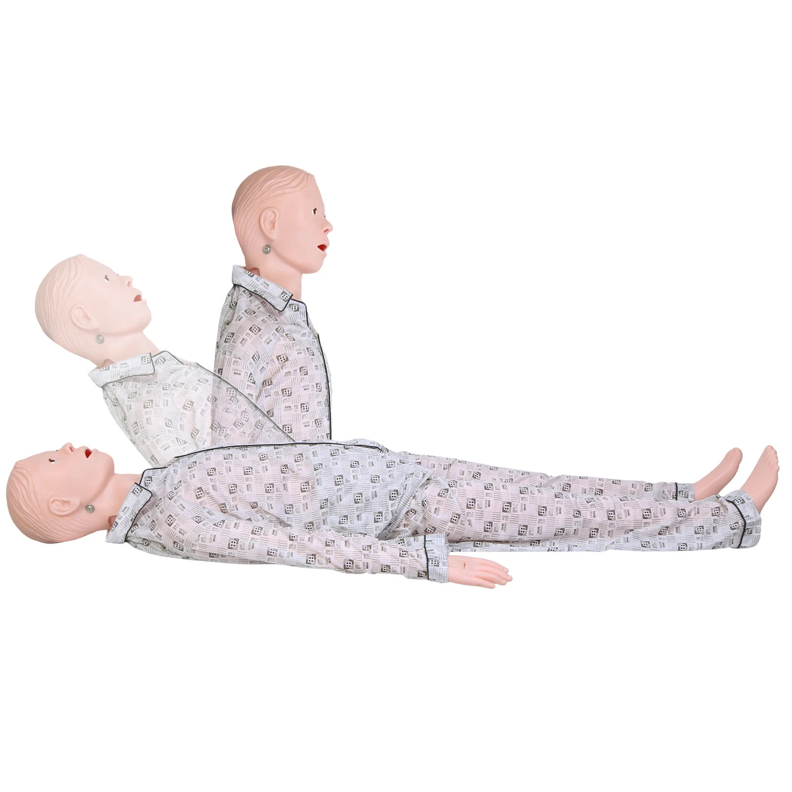 Nursing Training Medical Mannequin for Training Patient Care Manikin CPR Human Manikins with 3 Muscle Module & Patient Gown