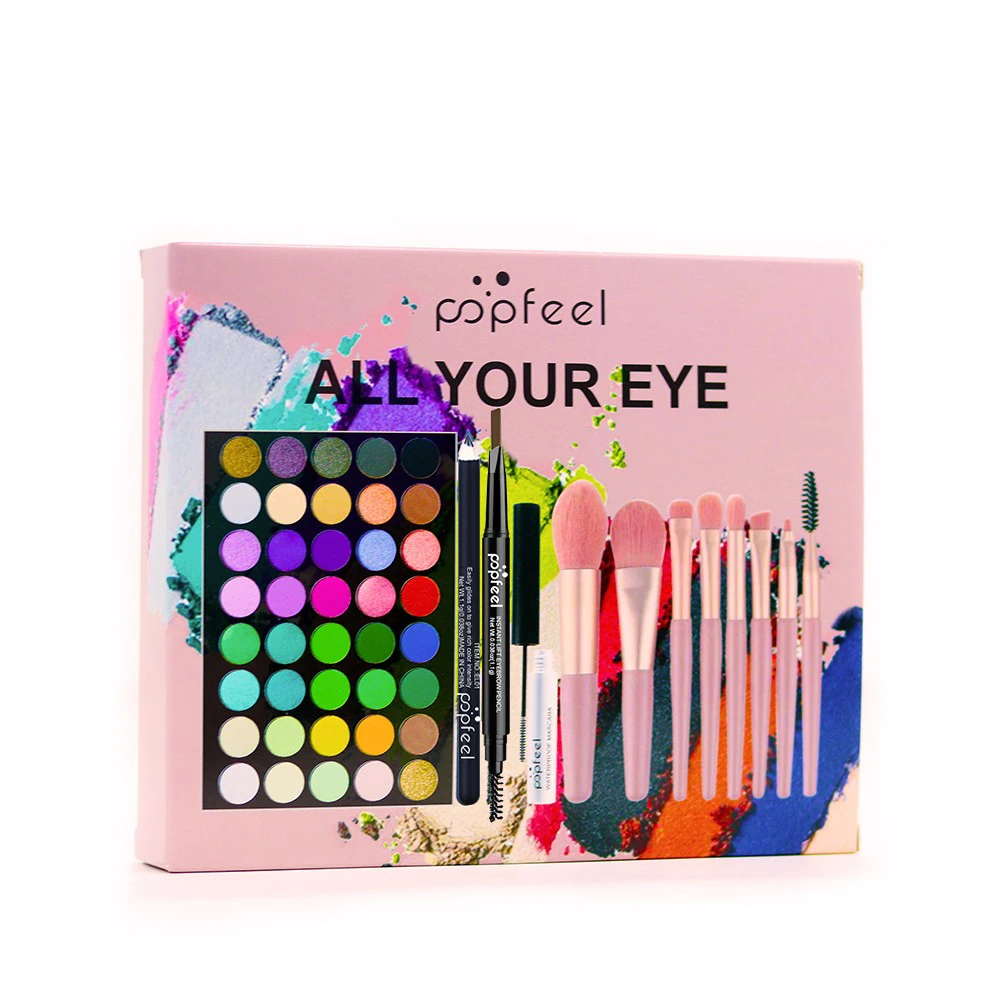 Makeup Set Kit for Women Girls Teens Includes 40 Color Eyeshadow Eyebrow Pencil Eyeliner Mascara