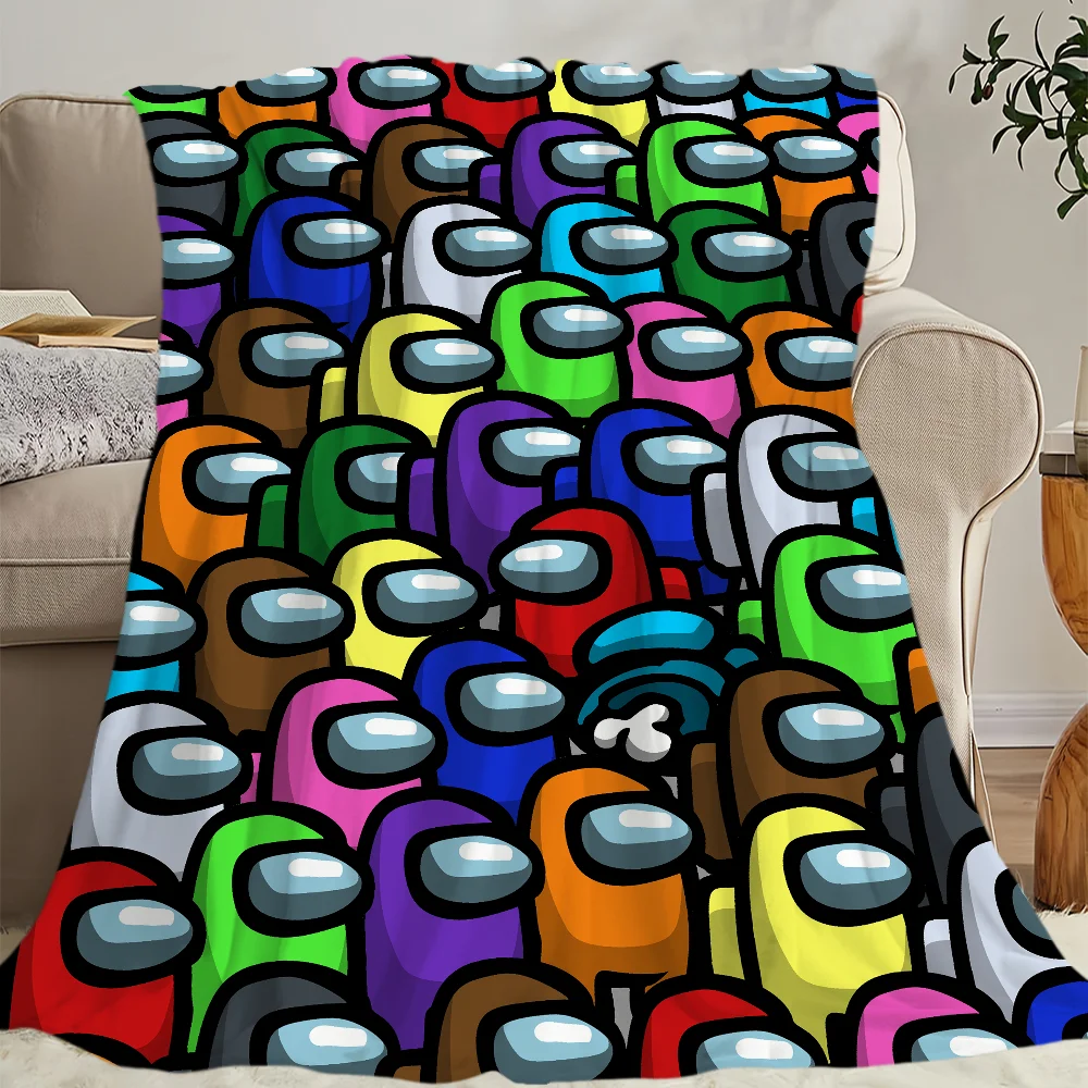 Game A-AmongES U-Us cool Blanket Skin friendly comfort warm soft plush blanket suitable sofa living room office bedroom 6