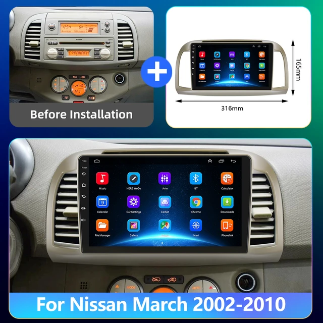 2 din 9 Carplay GPS Navigation For Nissan March 3 K12 2002 - 2010 Android  11 Car Radio Stereo 4G WIFI Auto Multimedia Player - AliExpress