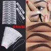pochoir sourcil fixe 12 styles, modèle de toilettage, autocollants réutilisables