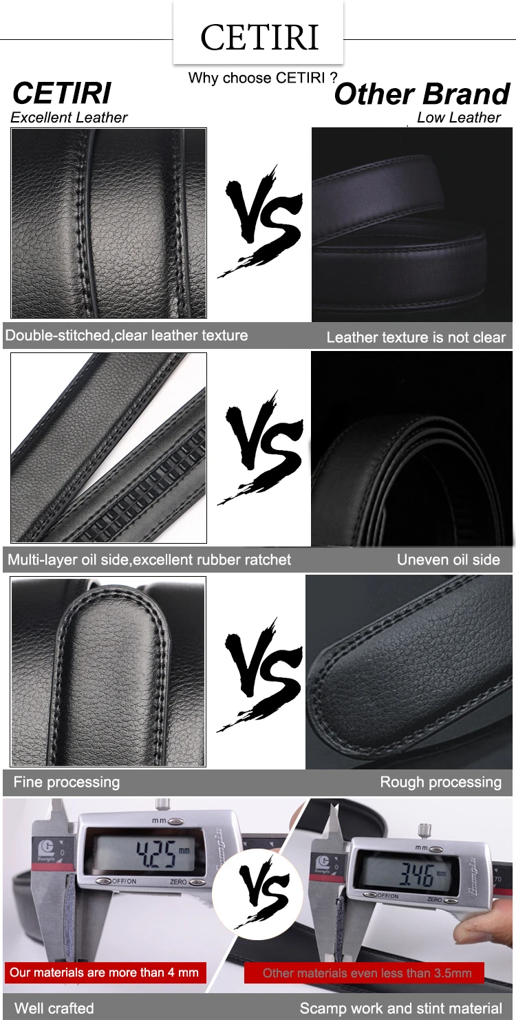 Belt for men Automatic Genuine Leather Belt Men Leather Ratchet Adjustable Real Ratchet Leather Dress Designer