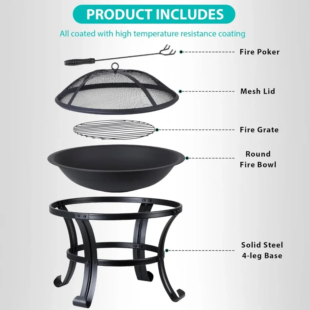22" Portable Fire Pit 3