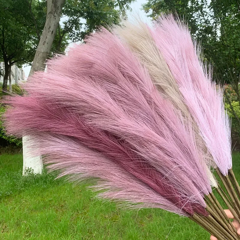 Faux Pampas Grass Dried Reed Artificial Flowers Bouquet