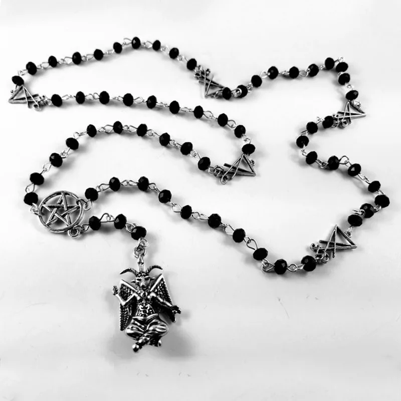 Baphomet Rosary/Mystery Rosary/Baphomet Rosary Necklace/Satan Goat Mendes Gift Altar Necklace | Украшения и аксессуары