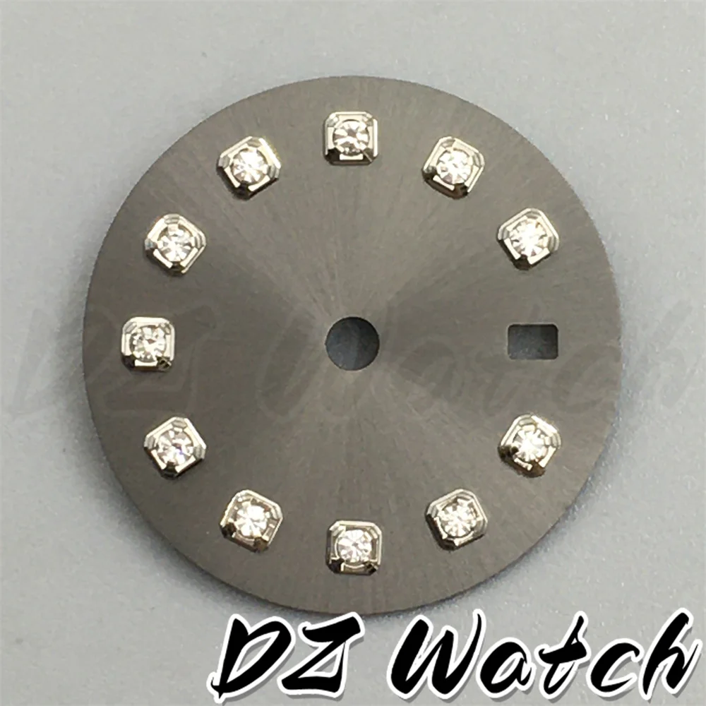 Stunning 20.5mm Multicolor Sunburst Watch Dial with Diamond Markers and Date Window