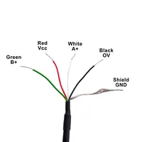 Rotary Incremental Encoder 38S6G5-B-G24N AB 2-Phase connection 50/100/200/360P/R 5-24V Solid Shaft DC Open collector NPN output 6