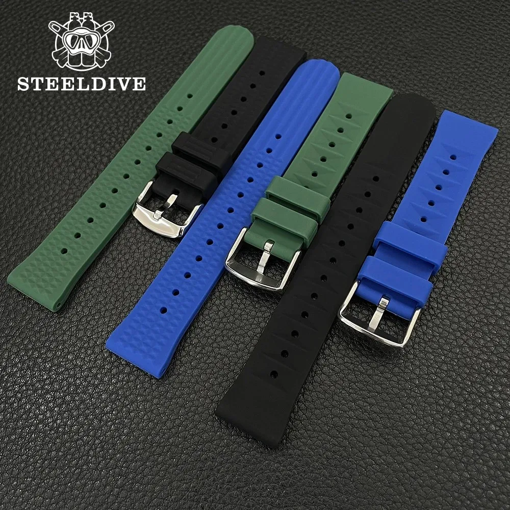 Premium STEELDIVE Automatic Mechanical Dive Watch Strap - 20/22mm Replacement Bracelet