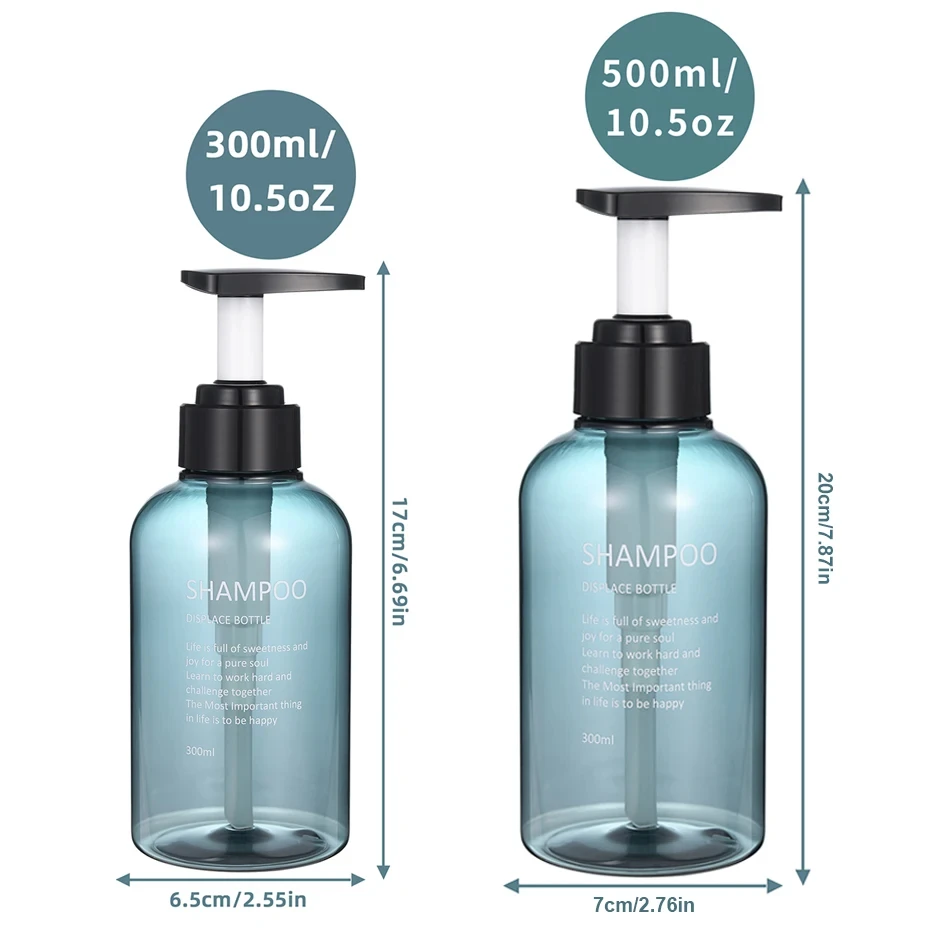 Nachfüllbare Shampoo Conditioner Körper Waschen Spender Set Gedruckt Buchstaben Bad Seife Flasche Spender Dusche Pumpe Shampoo 1PC3PC – Detail 6