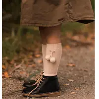 Kids Knee High Socks Boys Girls Pompom Socks Baby Leg Warmers Infant Toddler Cotton Sock Autumn Winter Kids Clothes Accessories 3
