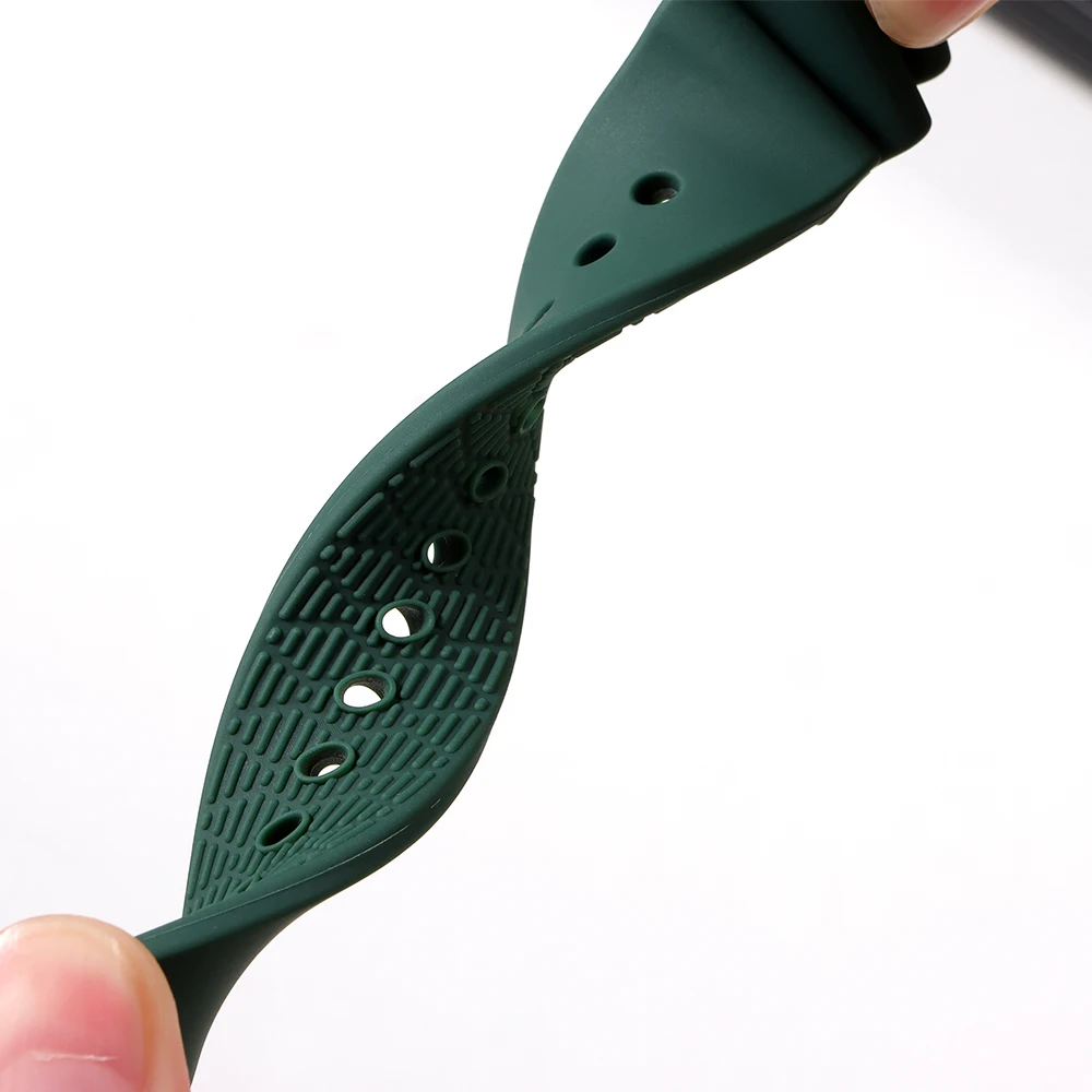Water-Resistant Silicone Watchband Strap