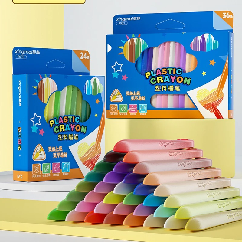 Crayon Set That Won&rsquo;t Stain Your Hands 36-color Plastic Crayons Children&rsquo;s DIY Painting Crayons Graffiti Pens Children&rsquo;s Gifts