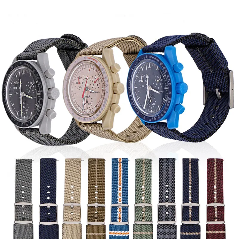 Cinturini Di Ricambio Per Orologio Omega Joint Moon Watch Speedmaster Cinturino Sportivo Impermeabile Cinturino Da Polso In Nylon 20Mm